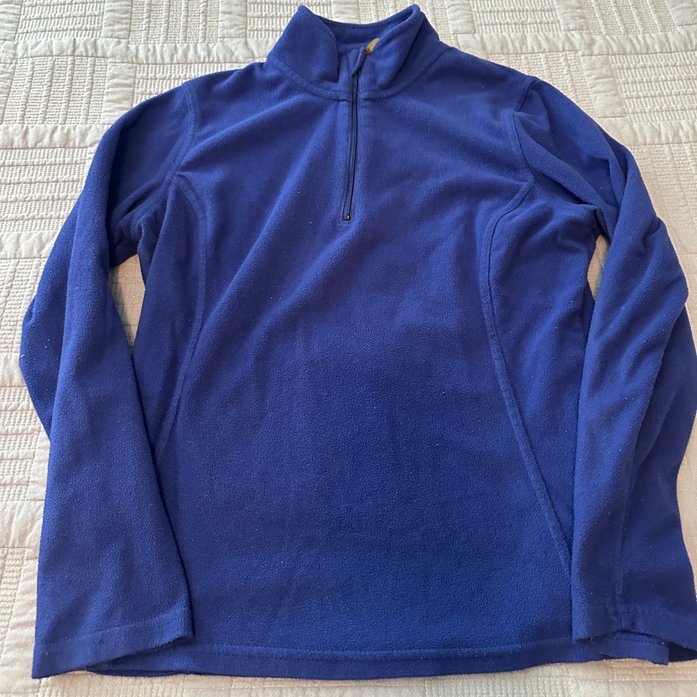 Champion Royal Blue Fleece Quarter Zip Pullover - Size Small